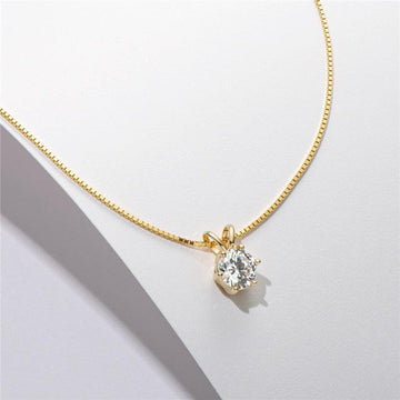 Lovely 1 Carat D Color ♥︎ High Quality Moissanite Diamond ♥︎ Real Silver Pendant Necklace - The Jewellery Supermarket